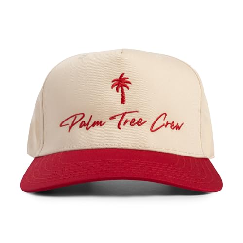 Image of Palm Tree Crew Men's Adjustable Snapback Embroidered Logo Crew Hat