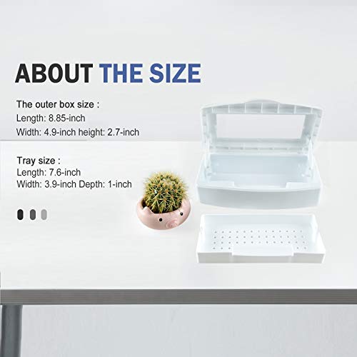 Timoo Nail Art Tool, Plastic Clean Sterilizer Box Storage Organizer for Nail, Tweezers, Hair Salon, Spa & Cutter Manicure Equipment (1 Pcs) - Image 3
