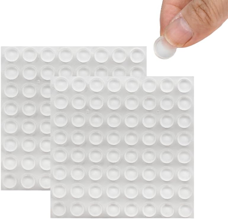 128PCS Clear Cabinet Door Bumpers 1/2