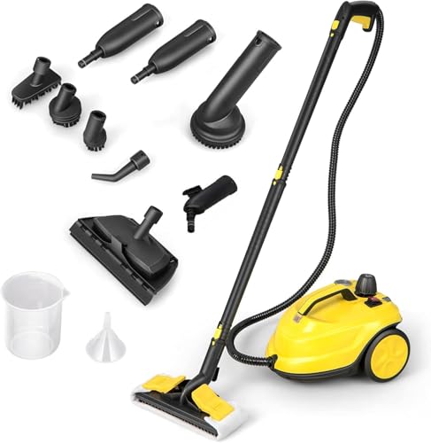 COSTWAY Nettoyeur Vapeur Haute Pression 2000W avec 15 Accessoires, Balai Vapeur Portable Pressurisé...