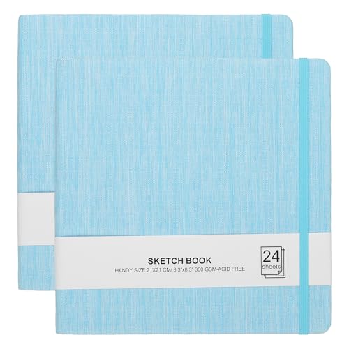 Libretas de bocetos para acuarela de 300GSM y 8.3x8.3 pulgadas con papel sin ácido