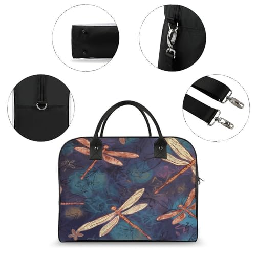Bolso Tote Pintado a Mano con Mosca y Correa Ajustable miniatura 6