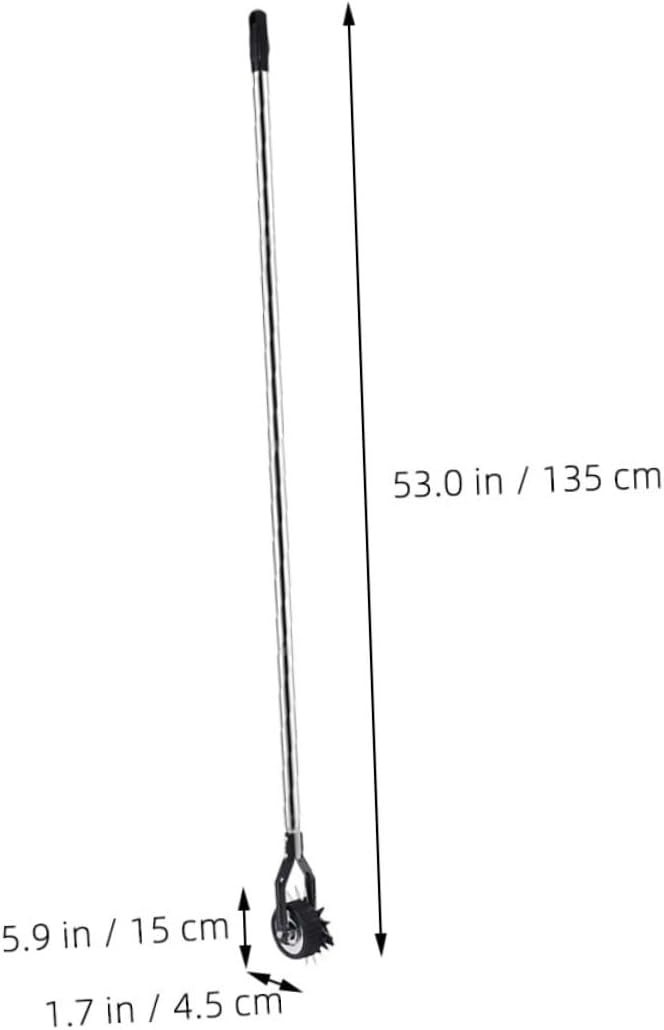 1set Wheel Rotary Edger Lawn Tool Manual Grass Trimmer for Precise Edging Metal Blades for Landscaping and Sidewalk Maintenance Handle