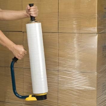 Condition photo showing New/Like New for wod industrial strength stretch film dispenser with adjustable handle - fits 12", 15", and 18" widths, compatible with 1.5", 2", and 3" cores, heavy duty aluminum base for pallet wrapping (1 pack) for 1.5, 2 & 3 in. core (pack of 1)