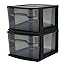 Black frame with smoke tint drawer