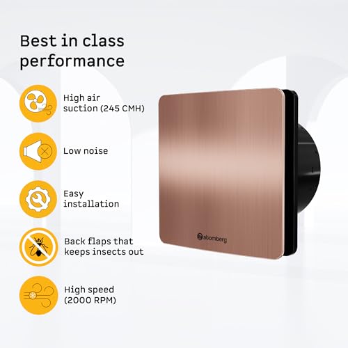 Image of atomberg Studio Exhaust Fan 150mm (6 Inches) | BLDC Motor | 6.8W| Low Noise | 2000 RPM| Ideal for Bathroom,Kitchen | Easy to Clean | Installation-Round Cut (153mm) | 2 Years Warranty | Rose Gold