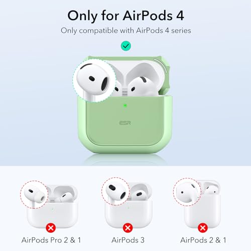 Image of ESR for AirPods 4 Case, Compatible with MagSafe, Light Green