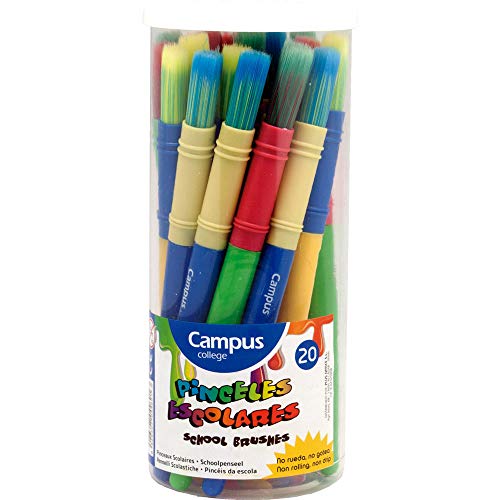 Bote de 20 pinceles de plástico 12,5 mm Cover