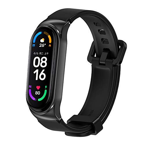 MIJOBS Correas de Mi Band 5 & Mi Band 6, Correa Mi Band 6/5 Reemplazo Pulsera Impermeable Transpirable Resistente al Sudor Silicona Pulsera Correa (No Host)