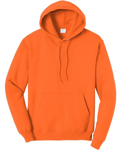 Port & Co TALL Core Fleece Pullover Hooded Sweatshirt-PC78HT-LT-Safety Orange4