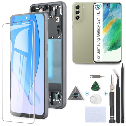 Écran LCD pour Samsung Galaxy S21 FE avec châssis noir de rechange