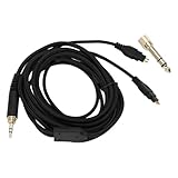 Jiawu HD580 HD650 -Kopfhörerkabel 6.56ft Geflochtenes Soundkabel mit Adapter, Löschen Sie die...