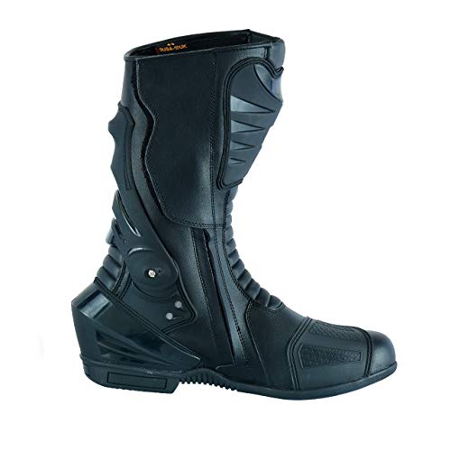Jet Botas Moto Motocicleta Deportivas Hombre Armadura Impermeable Cuero (41 EU, Negro Completo)