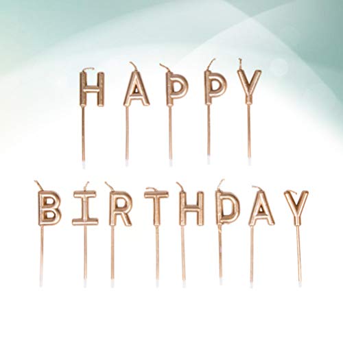 Amosfun Velas de Aniversário com Letras de Bolo, Decoração de Bolo, Velas de Bolo, Suprimentos para