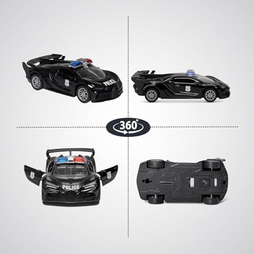 Image of Amisha Gift Gallery Diecast Toy Police Car Toy Set for Kids, 4 Pcs
