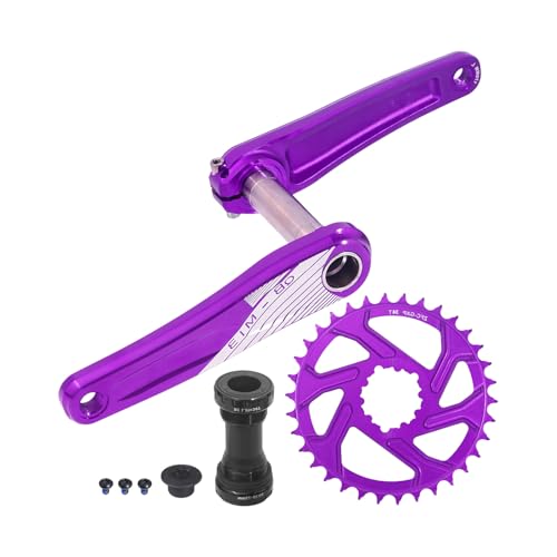 Pédalier 34 dents en alliage d'aluminium robuste axe 24 mm