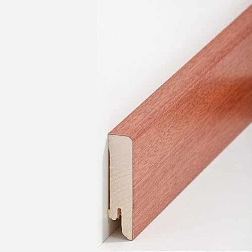 PROVISTON Plinthe en placage de bois véritable - 16 x 60 x 2 500 mm - Placage en bois d'acajou véritable à coller, clipser, vis et clouer - Plinthe plaquée par PROVISTON - 2,5 m - 1 pièce