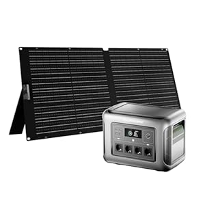 ALLPOWERS R1500 LITE 1600W Tragbare Powerstation mit Solarpanel ETFE 100W, 1056Wh LiFePO4 Akku, Vollständige Aufladung in 1 Std, 650W MPPT Solar Generator, 15ms USV für Notstromversorgung Camping RV