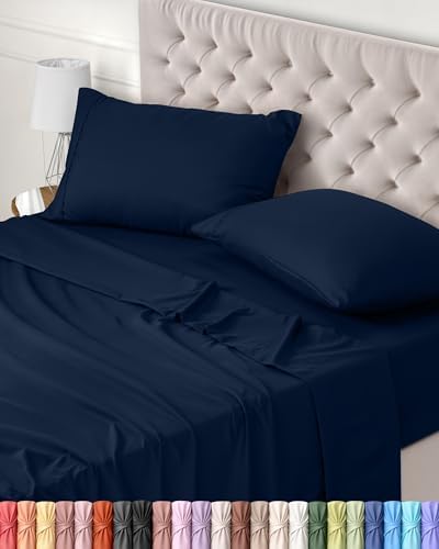 Utopia Bedding Juego de Sabanas 4 Piezas 150x200 - Poliéster Micr...
