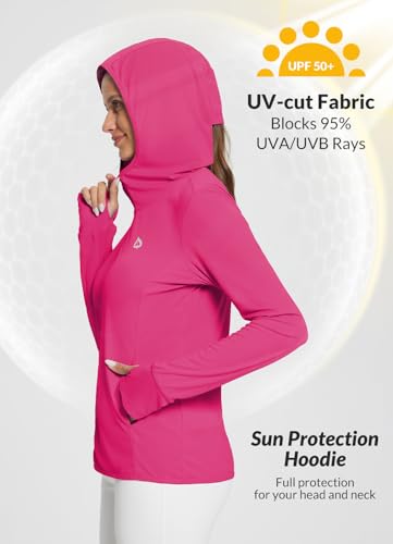 Image of baleaf Women's Sun Protection Jacket Hoodie Clothing Lightweight Long Sleeve Sun Cover Up Shirt