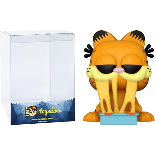 Garfiel d with lasagna: P o p ! Comics - Figura de vinilo con 1 protector gráfico compatible (039-80161 - B)