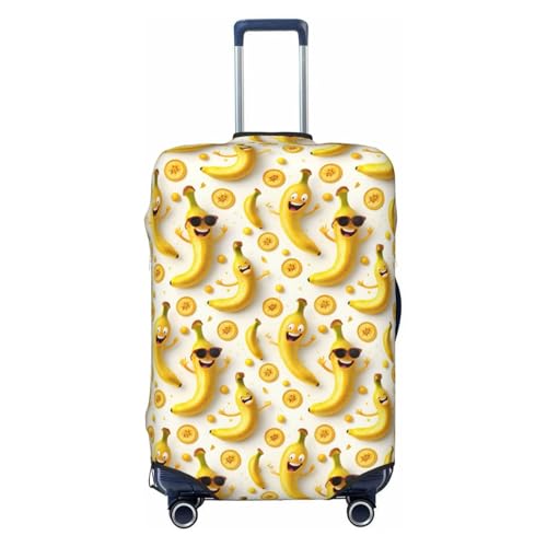 Luggage Cover Protector - Cute Banana Yellow Print Suitcase Covers for Luggage Fit 22-24 Inch Suitcase