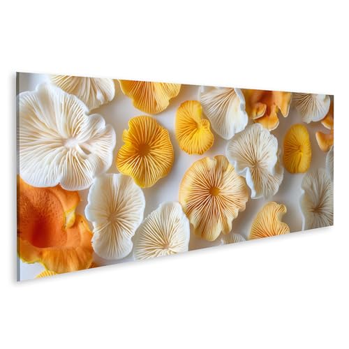 Tableau sur toile de champignons avec lamelles complexes pour un effet visuel macro saisissant