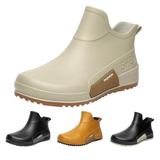 Bottes de pluie en caoutchouc à tige courte, unisexes, bottines de pluie, bottes de pluie, bottes de pluie, bottes de pluie, bottes de plein air, chaussures de jardin, chaussures pour homme