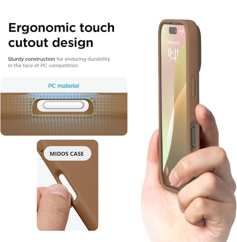 Image of Back Cover Compatible with iPhone 17 Case (6.3) Soft Touch Slim Liquid Silicone Full Protection Shock Proof Back Cover for iPhone 17 (SC Brown)