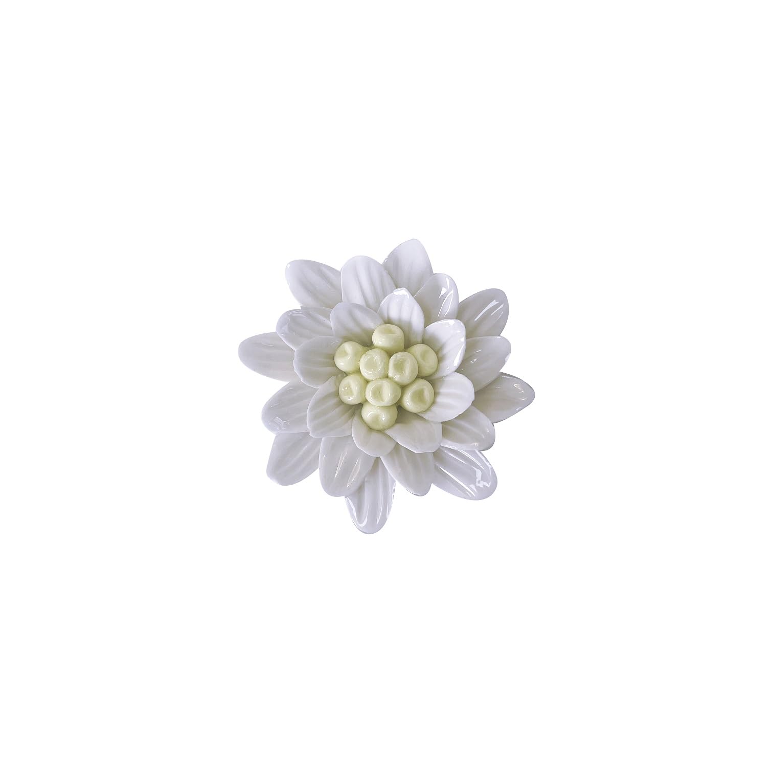 AMERRY Marguerite, 2.76" Ceramic Flower Wall Art, Artificial Flower Wall Sculpture，Handcrafted 3D Hanging Porcelain Flowers,3D Wall Hanging Decor,Porcelain Flower Wall Décor for Home (White)