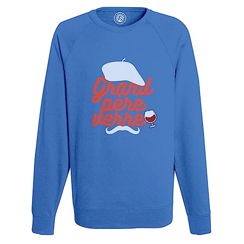 Sweatshirt Homme Grand Père Humour Vin : vêtement imprimé alcool rigolo pour papy