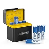 CARRY ANY Rechargeable AA Batteries Lithium 8 Pack with Charger - 1.5V 4000mWh High Capacity Rechargeable AA Battery, Li-ion Doubel A Batteries for Blink Outdoor Camera