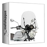 8206A + A8206A givi Pare-Brise incolore 8206a + Support Compatible avec Moto Guzzi v7 850 Stone/Special 2021 2022 2023 2024 mototopgun 8206a + a8206a