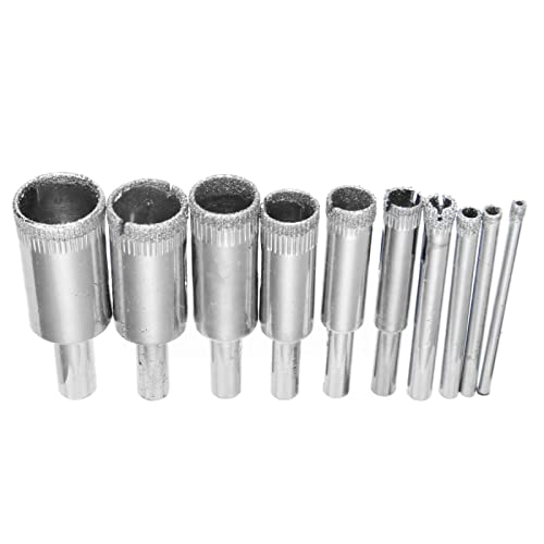 NUSHKI 10pcs brocas para vidrio 3 a 18 mm miniatura 3