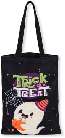 ATFUNSHOP Trick or Treat Bags Halloween Bags 15.7'' Ghost Canvas ...