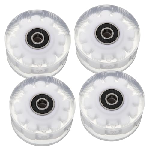 EXAOMBLE Glow-in-the-dark Skateboard Wheels Light up Roller Skate Set Replacement Skate Wheels for Boys and Girls