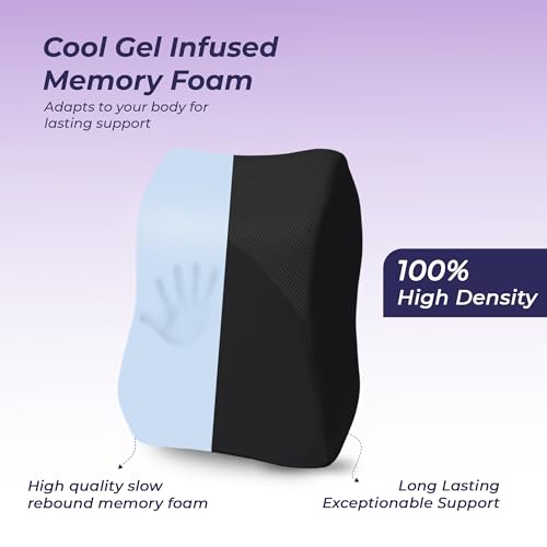 Image of Billebon Memory Foam Car Neck Pillow | Universal Headrest Cushion| Mesh Soft Fabric Hybrid| Adjustable Strap Buckle| Removable Cover| Orthopaedic Neck Support| Driving Comfort Pain Relief (Pack of 1)