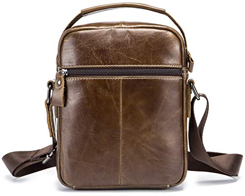 Bolsa de ombro masculina, bolsa carteiro de couro genuíno para homens, bolsa transversal casual, bol