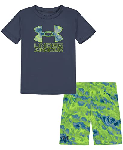 Image of Under Armour Boys' 2-piece Short Sleeve Graphic T-Shirt and Shorts Set, Lightweight & Breathable
