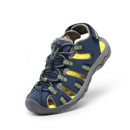 Image of DREAM PAIRS Boys Girls Summer Outdoor Athletic Sport Sandals Walking Water Hiking Hook and Loop Adjustable Multicolor for Toddler /Little /Big Kids