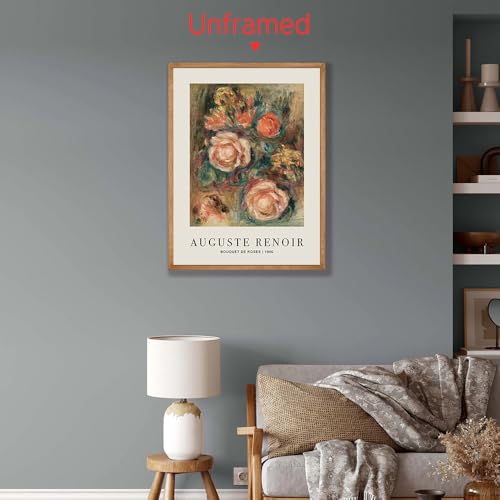 Affiche Auguste Renoir fleur 50x75cm pour salon rétro