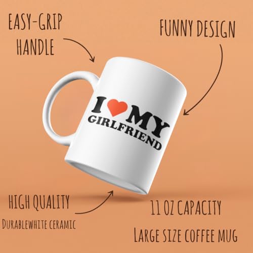Mean Mugs I Love My Girlfriend Mok - I Heart My Hot Girlfriend GF mok - Grappige mok - Gag gift - 11oz cermaic mok. - Afbeelding 5