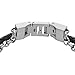 Fossil Men's Stainless Steel Black Braided w/Silver-Tone Chain Bracelet, Color: Silver/Black (Model: JF04556040)