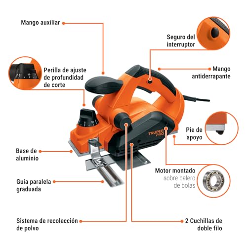 Cepillo de carpintero eléctrico 12 cepillo de carpintero electrico marca TRUPER (3)
