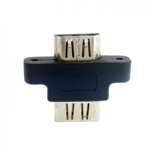 cablecc HDMI Female to HDMI 1.4 Female Extension Extender Coupler Adapter with Panel Mount Holes, Black (black-4) - Image 4