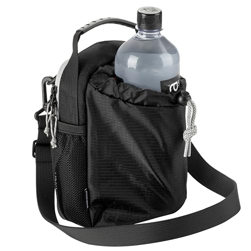 Festival Crossbody Bag - Water Bottle Carrier with Zippered Pocket to Hold Phone, Wallet, and Keys