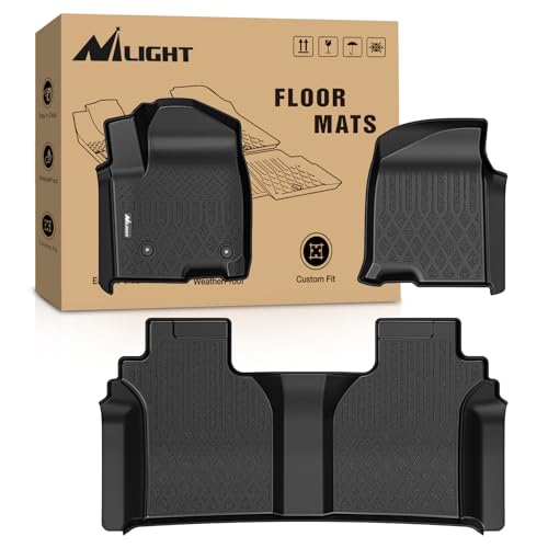 Image of Nilight Floor Mat for Chevy Silverado GMC Sierra 1500 Crew Cab 2019-2026 | Silverado GMC Sierra 2500HD 3500HD 2020 2021 2022 2023 2024 2025 2026 All Weather Custom Fit Heavy Duty Floor Liners