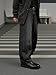 Mens Baggy Jeans Wide Leg Y2k Denim Pants Skater Hip Hop Fashion Loose Fit Casual Trousers Streetwear Black
