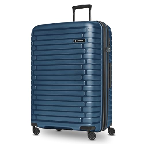 Pactastic Collection 04 + BC, Bleu marine métallisé, Koffer L (75 cm) erweiterbar, Valise rigide avec roulettes pivotantes