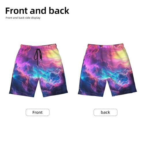 7-20t Mountain-Gold Print Teen Boys Swim Trunks Quick Dry Swimwear Bathing Suit for Big Boys Beach Swim Boards Shorts4